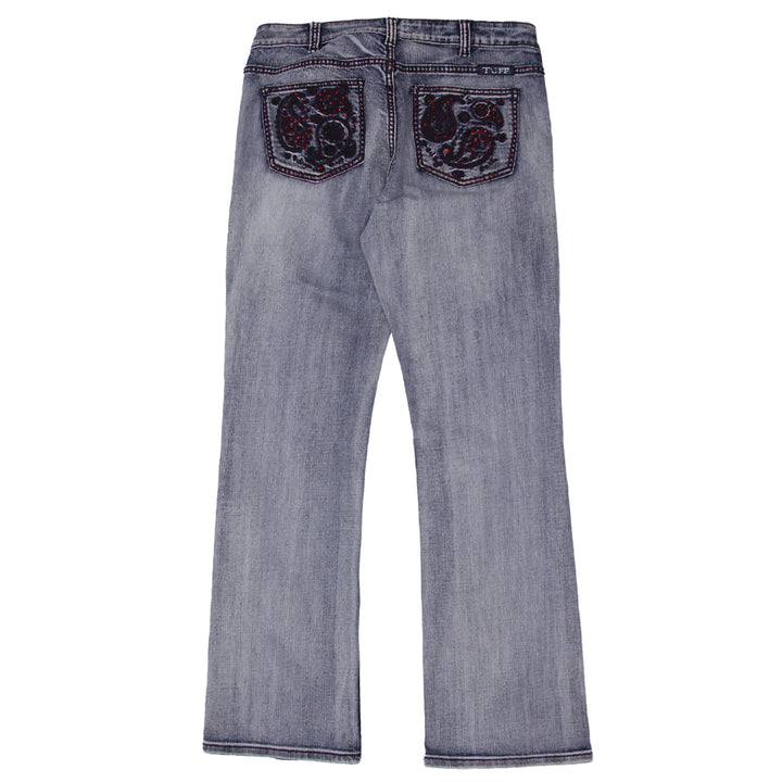 Y2K Cowgirl Tuff Paisley Embroidered Bootcut Jeans - Fashion Rerun Vintage Migration_Pants