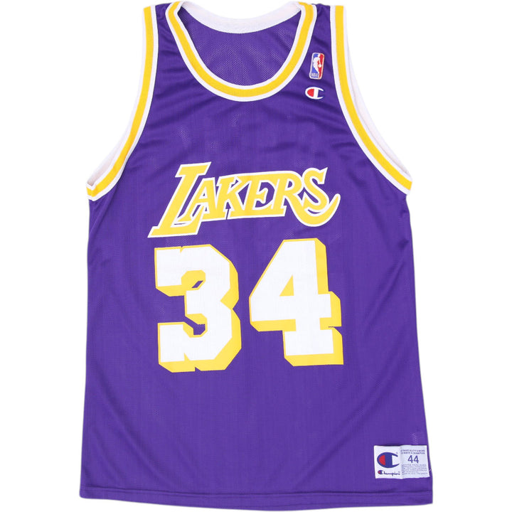 Vintage 1996 Champion Shaquille O'Neal Los Angeles Lakers Jersey Size 44 USA
