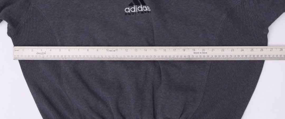 Vintage Mens Adidas Equipment Sweatshirt Gray 1/4 Zip Logo Cotton Blend Size L | Migration_Sweatshirt - Alter | Fashion Rerun