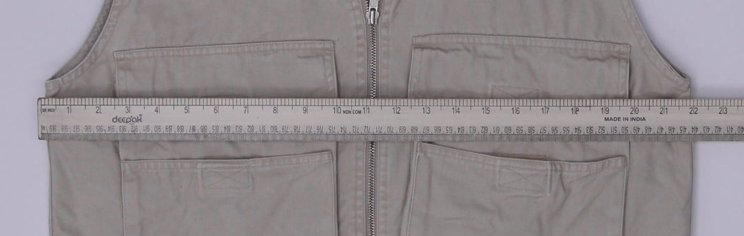 Vintage 90s Trail Designs Cotton Workwear Utility Vest Size L