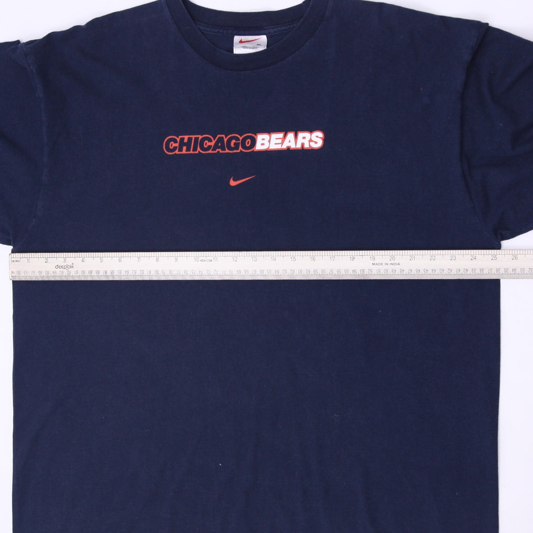 Vintage Mens Nike NFL Chicago Bears Center Swoosh T-Shirt Size XL