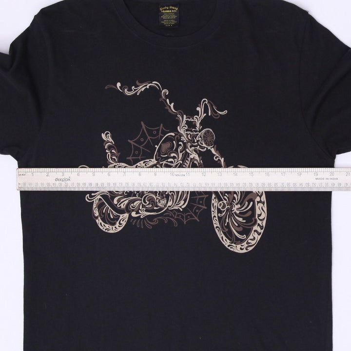 Y2K Mens Lucky Brand Chopper Motorcycle T-Shirt Size S