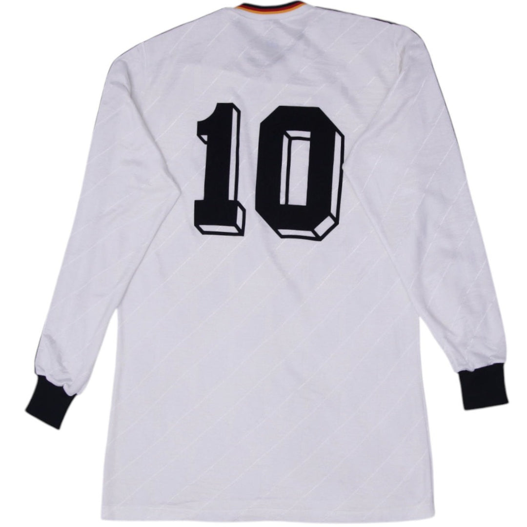 Vintage Adidas West Germany 1984-1986 Long Sleeve Football White Jersey L | Migration_Jerseys - Side View | Fashion Rerun