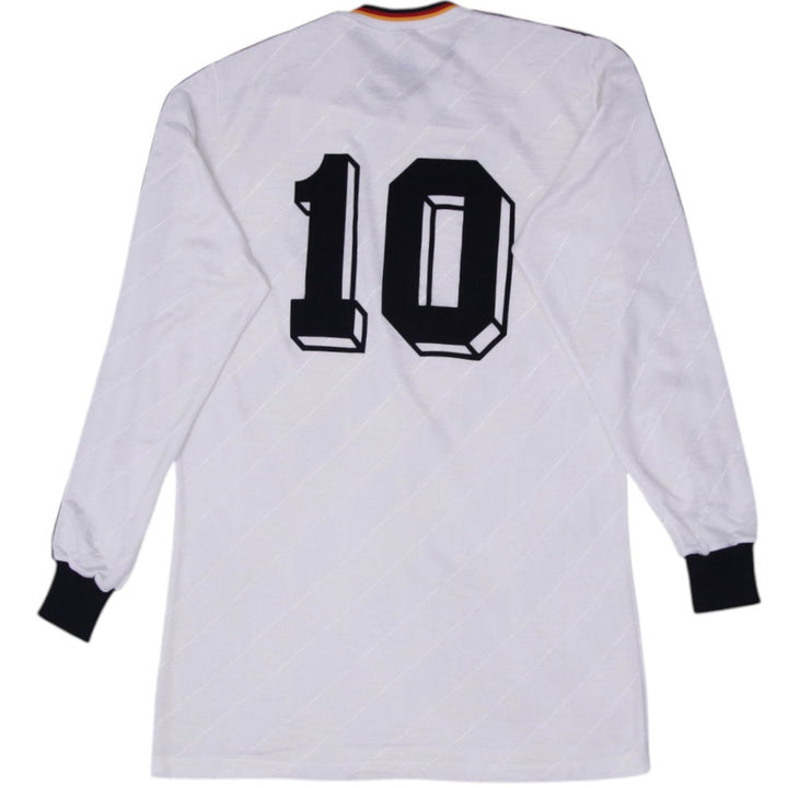 Vintage Adidas West Germany 1984-1986 Long Sleeve Football White Jersey L | Migration_Jerseys - Side View | Fashion Rerun