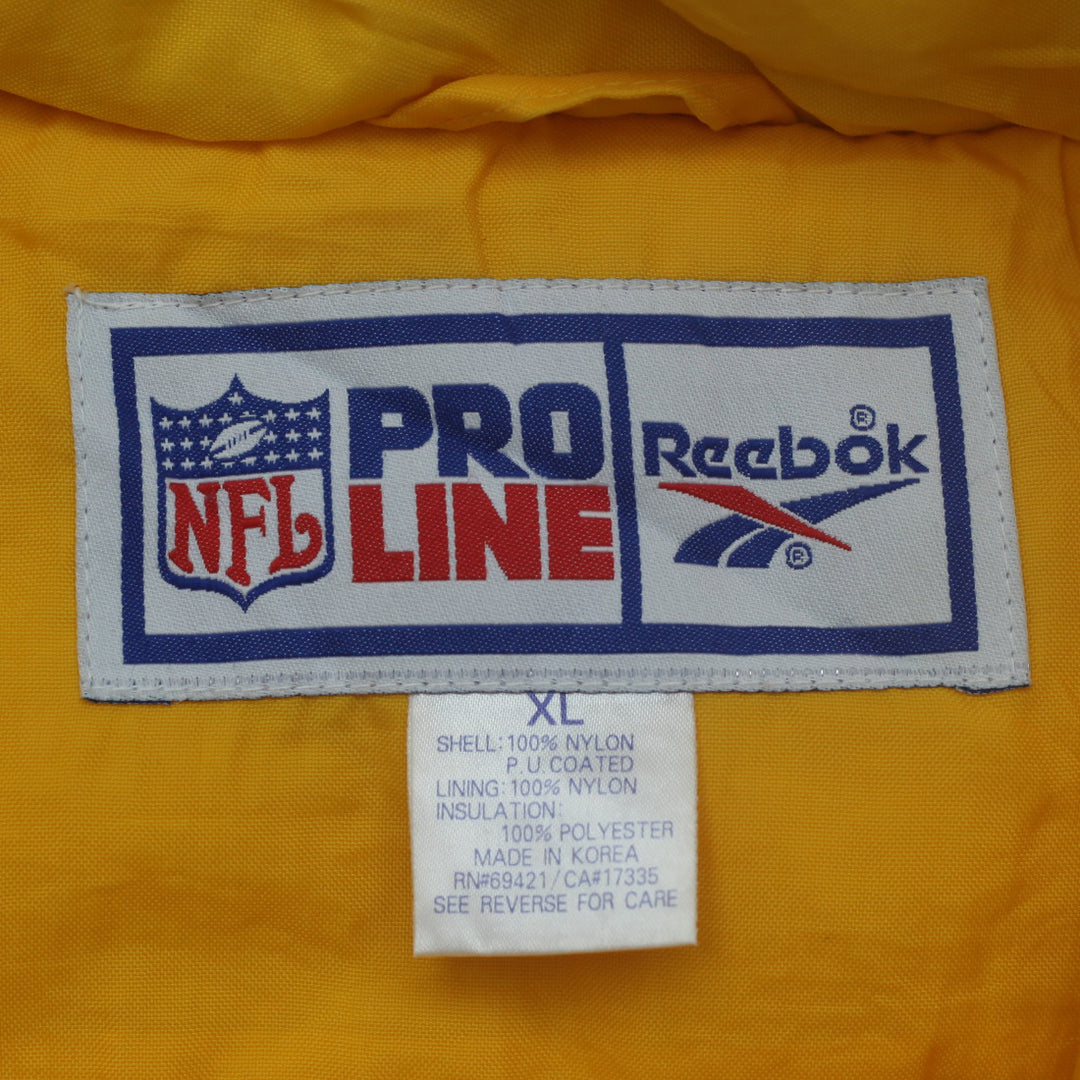 Vintage Reebok NFL Pro Line Kansas City Chiefs Quilted Lined Hooded Jacket Size XL - Fashion Rerun Vintage Migration_Jacket
