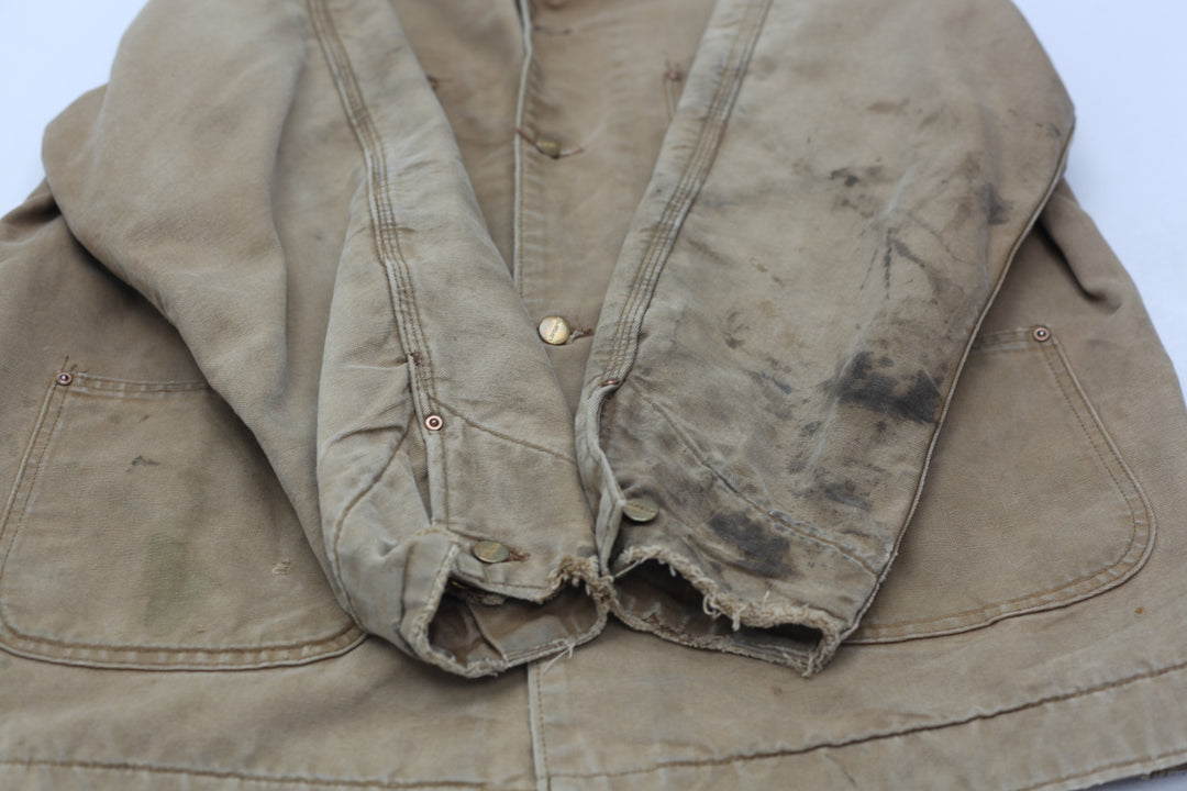 Vintage Carhartt Blanket Lined Chore Jacket Brown -Distressed - Fashion Rerun Vintage Migration_Jacket