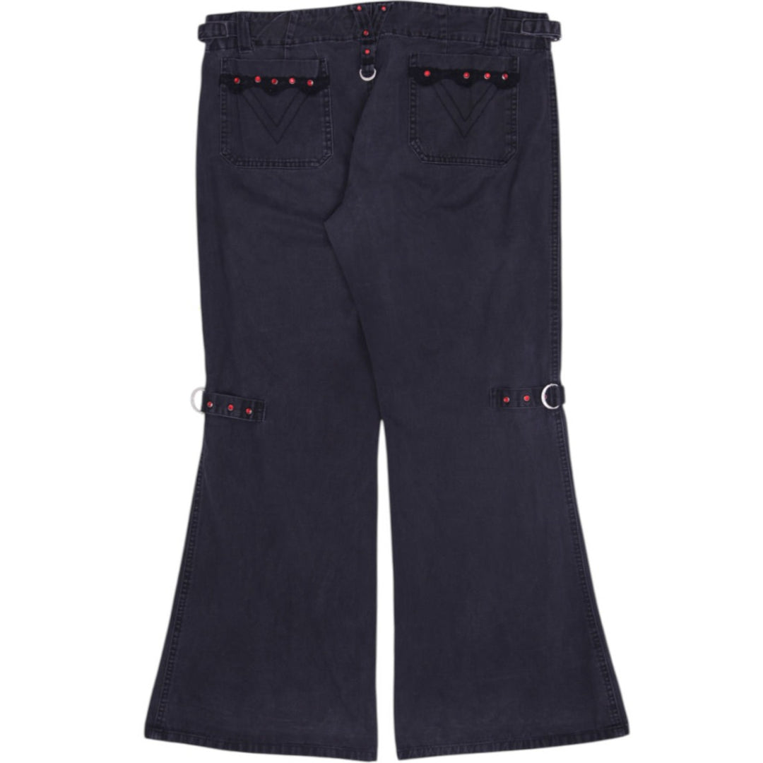 Y2K Mens Tripp NYC Grommet Flare Bondage Pants Size 11