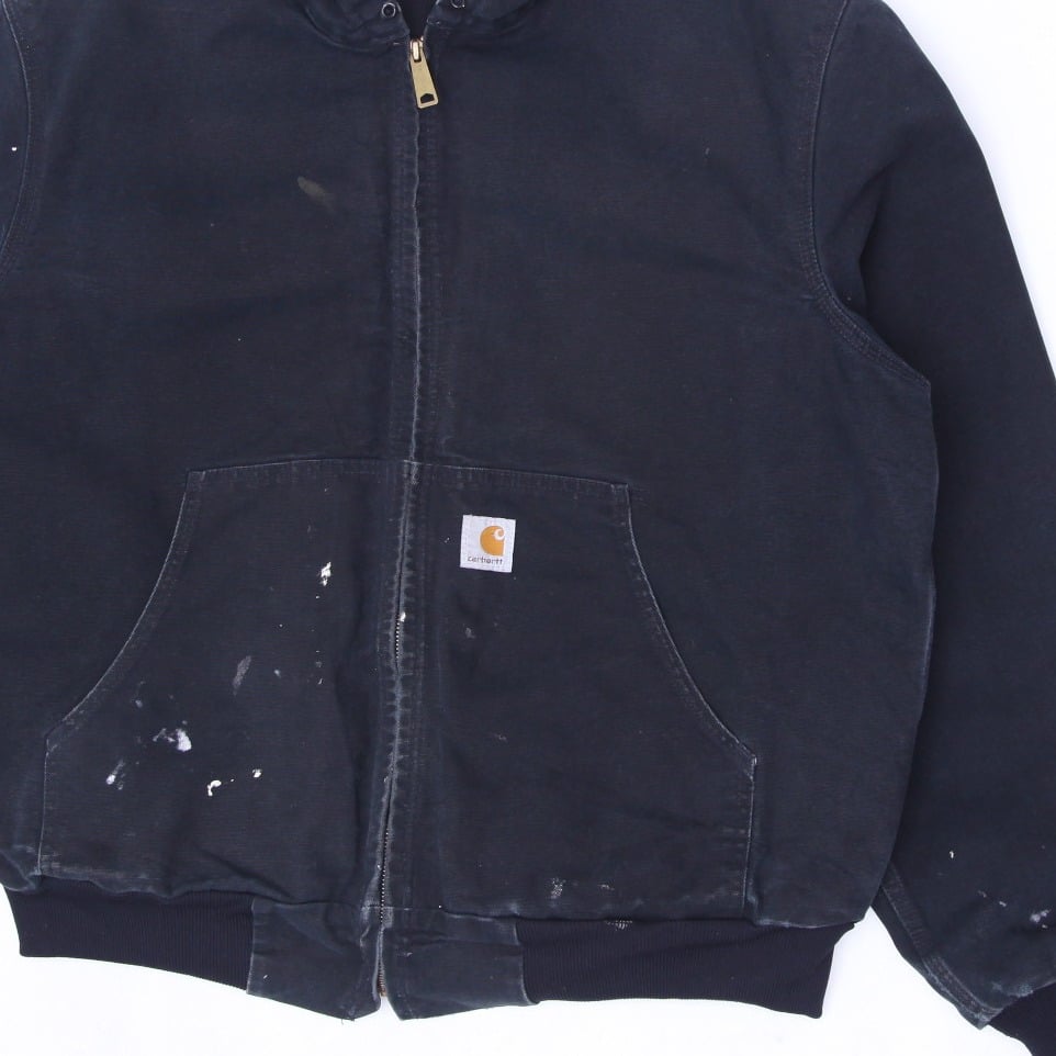 Mens J131BLK Carhartt Zip Up Hooded Workwear Paint Splatter Jacket L | Migration_Jackets WW Collection - View | Fashion Rerun