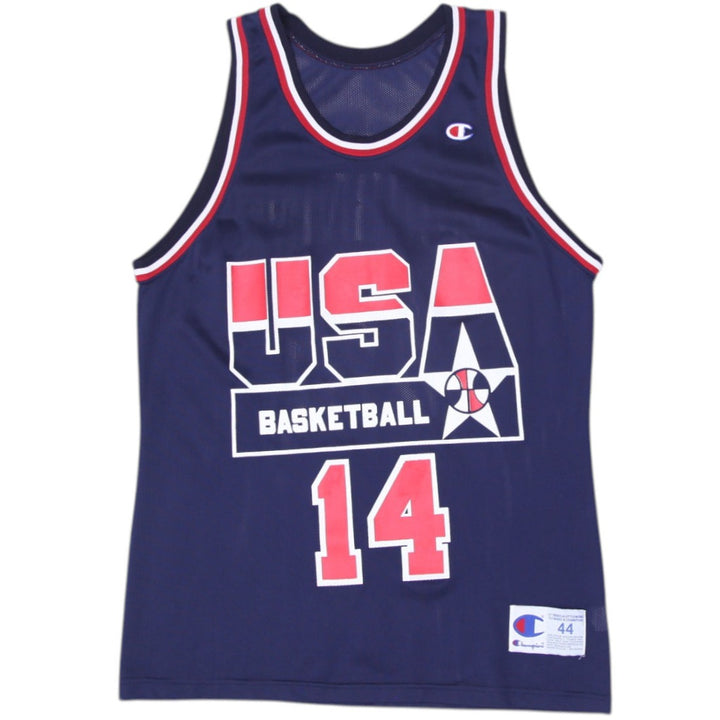 Vintage Champion USA Mourning #14 Basketball Navy Jersey Size 44 | Migration_Jerseys | Fashion Rerun