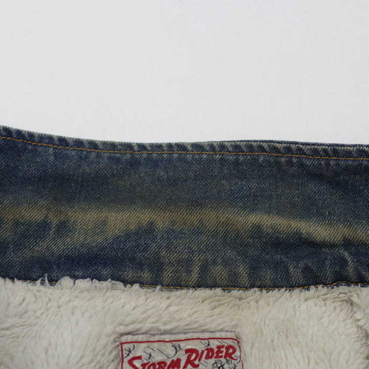 Vintage Storm Rider Sherpa-Lined Denim Jacket-1970's Distressed - Fashion Rerun Vintage Migration_Jacket