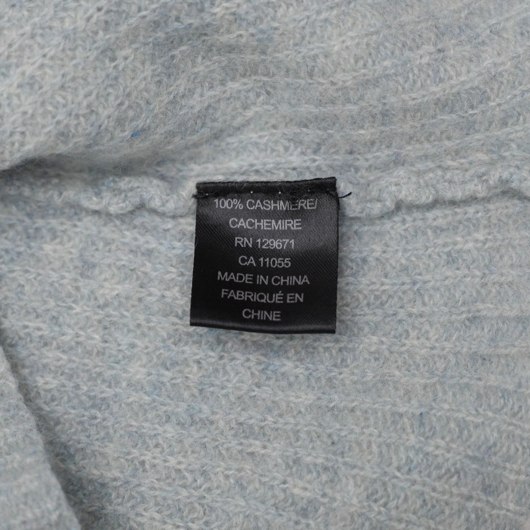 Ladies 360 CASHMERE 100% Cashmere Ribbed Mock Neck Sweater Size L