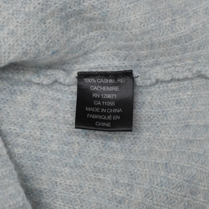 Ladies 360 CASHMERE 100% Cashmere Ribbed Mock Neck Sweater Size L