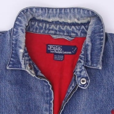 Vintage 90s Polo By Ralph Lauren Distressed Denim Jacket