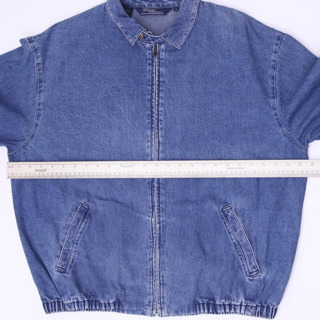 Vintage 90s Polo Ralph Lauren Denim Jacket Made in USA Size L