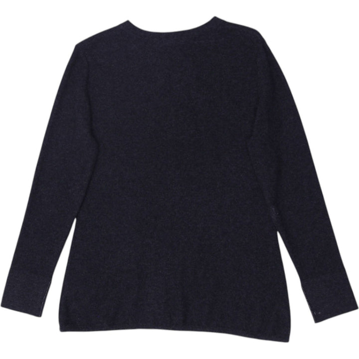 Retro Ladies Neiman Marcus Cashmere Sweater Black Lace Up Soft Knit Size M