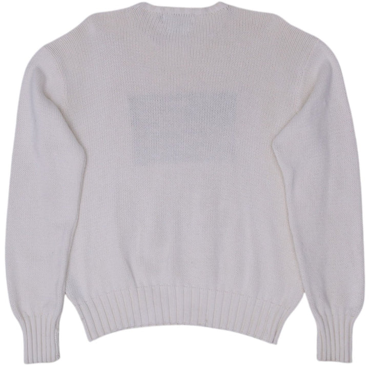 Vintage Polo Sport Ralph Lauren Flag 100 Cotton Crewneck Sweater Cream L | Migration_Jumper & Knitwear RL Col | Fashion Rerun