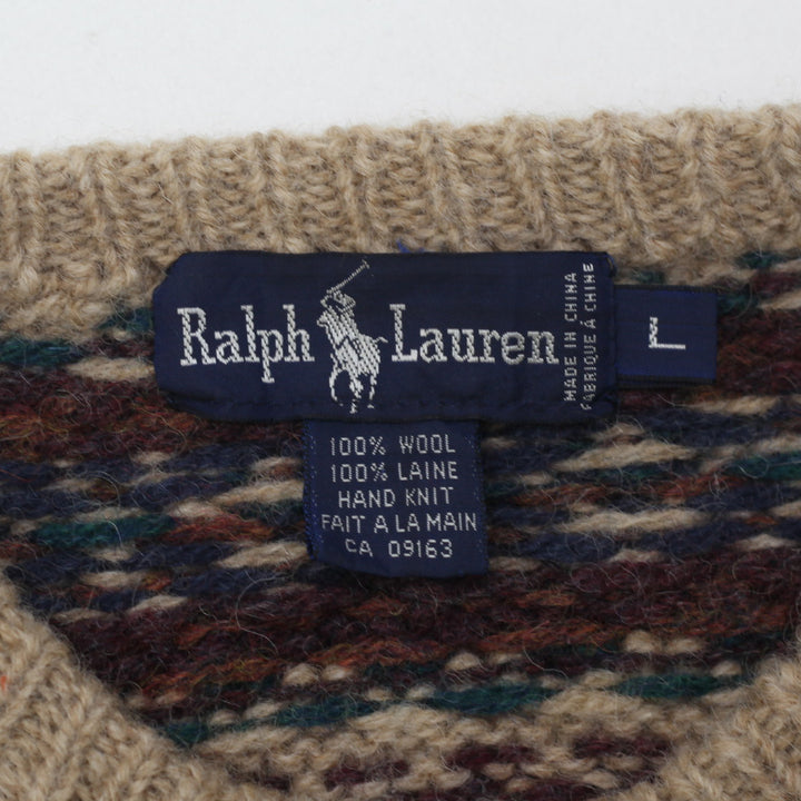 Vintage Ralph Lauren Hand Knit Wool Cardigan Sweater Ladies - Fashion Rerun Vintage Migration_Sweaters
