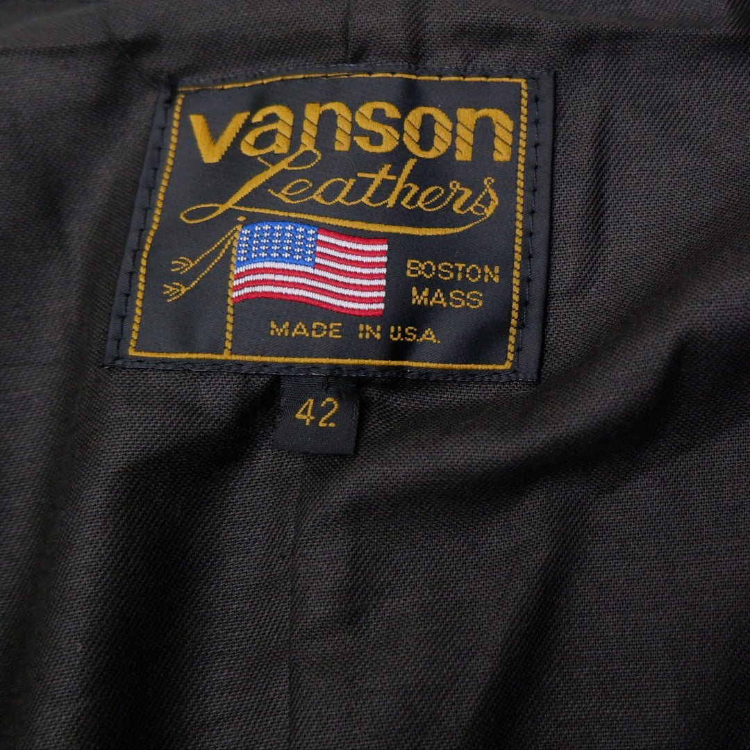 Vintage Vanson Leather Boston Mass Made In USA Side Lace Leather Vest | Migration_Vests - Back View | Fashion Rerun