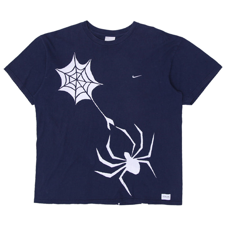 Rework Nike Spider Web Patch Navy Mens T-Shirt PR257
