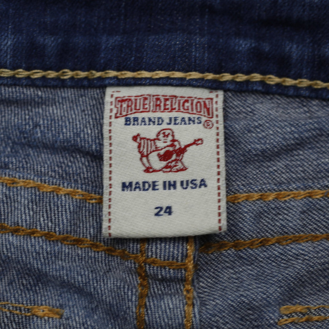 Y2K Womens True Religion Keira Denim Shorts Blue Siz 24