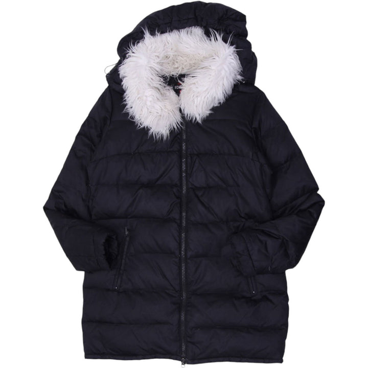 Ladies Ecko Unltd Fur Zip Up Hooded Puffer Jacket