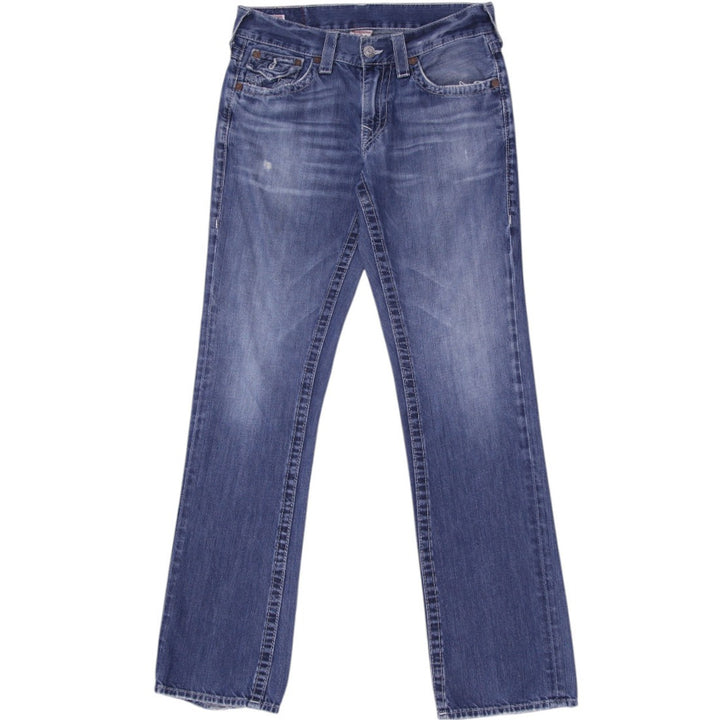 Y2K Mens True Religion Jeans Washed Blue Straight Fit Denim Made USA