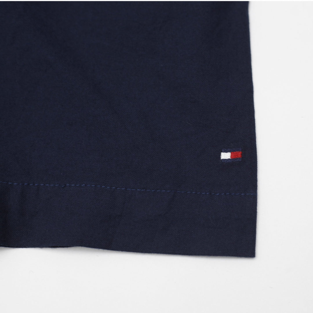 Mens Tommy Hilfiger Slim Fit Navy Shirt Embroidered Logo