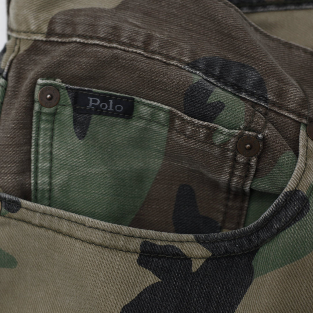 Mens Polo Ralph Lauren Camo Button Fly The Varick Slim Straight Jeans | Migration_Jeans - Alternate View | Fashion Rerun
