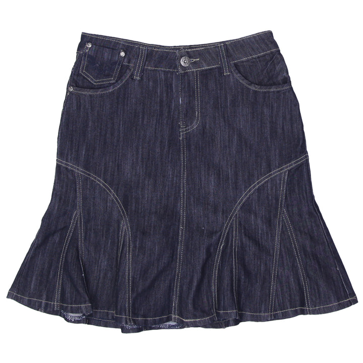 Y2K Ladies Onado Jeans Flared Denim Midi Skirt