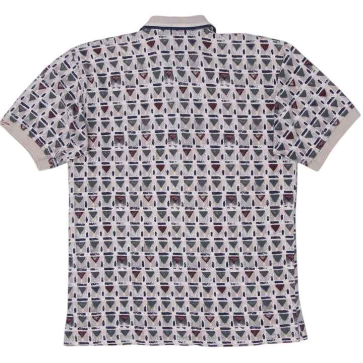 Mens Greg Norman Geometric Design Polo T-Shirt Size M