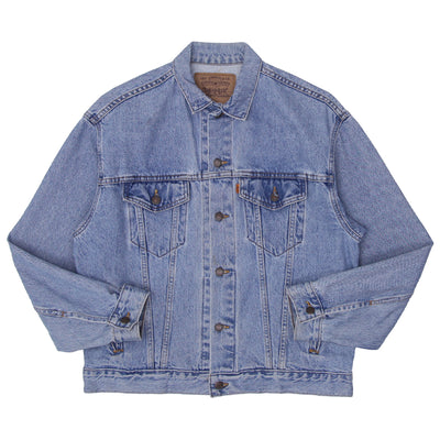 Vintage Levi Strauss # 57510 Orange Tab Trucker Denim Jacket Size XL - Fashion Rerun Vintage Migration_Jacket