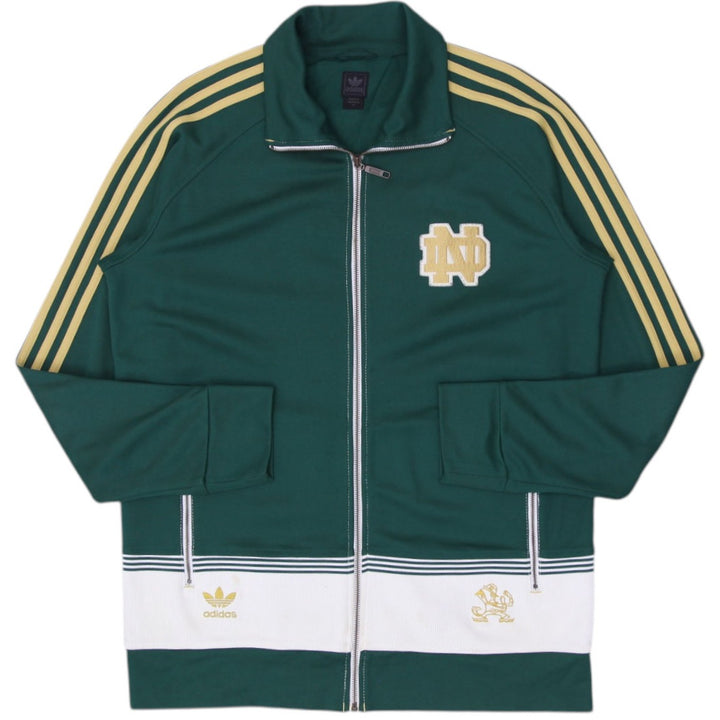 Vintage Adidas Notre Dame Fighting Irish Green Track Zipper Jacket Size M | Migration_Jackets | Fashion Rerun