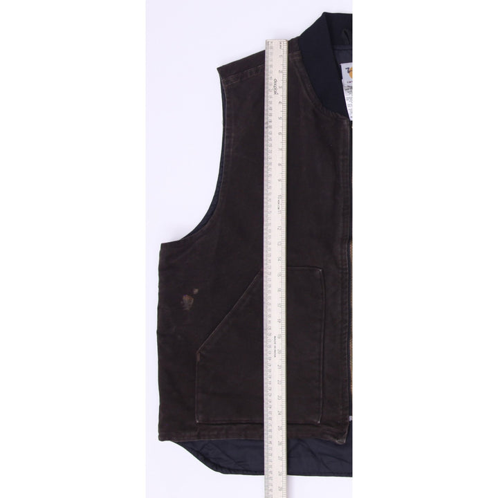 Vintage Carhartt V02 DKB Sandstone Arctic Quilt-Lined Vest Size XL