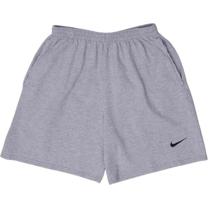 Vintage Mens Nike Sports Shorts Gray Cotton Embroidered Logo