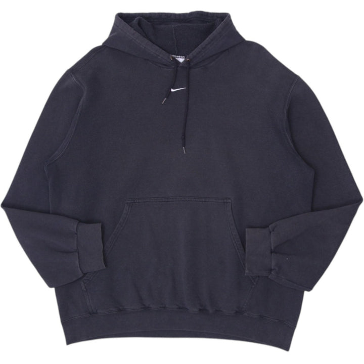 Vintage Nike Embroidered Center Swoosh Logo Black Pullover Hoodie Large | Migration_Hoodies | Fashion Rerun