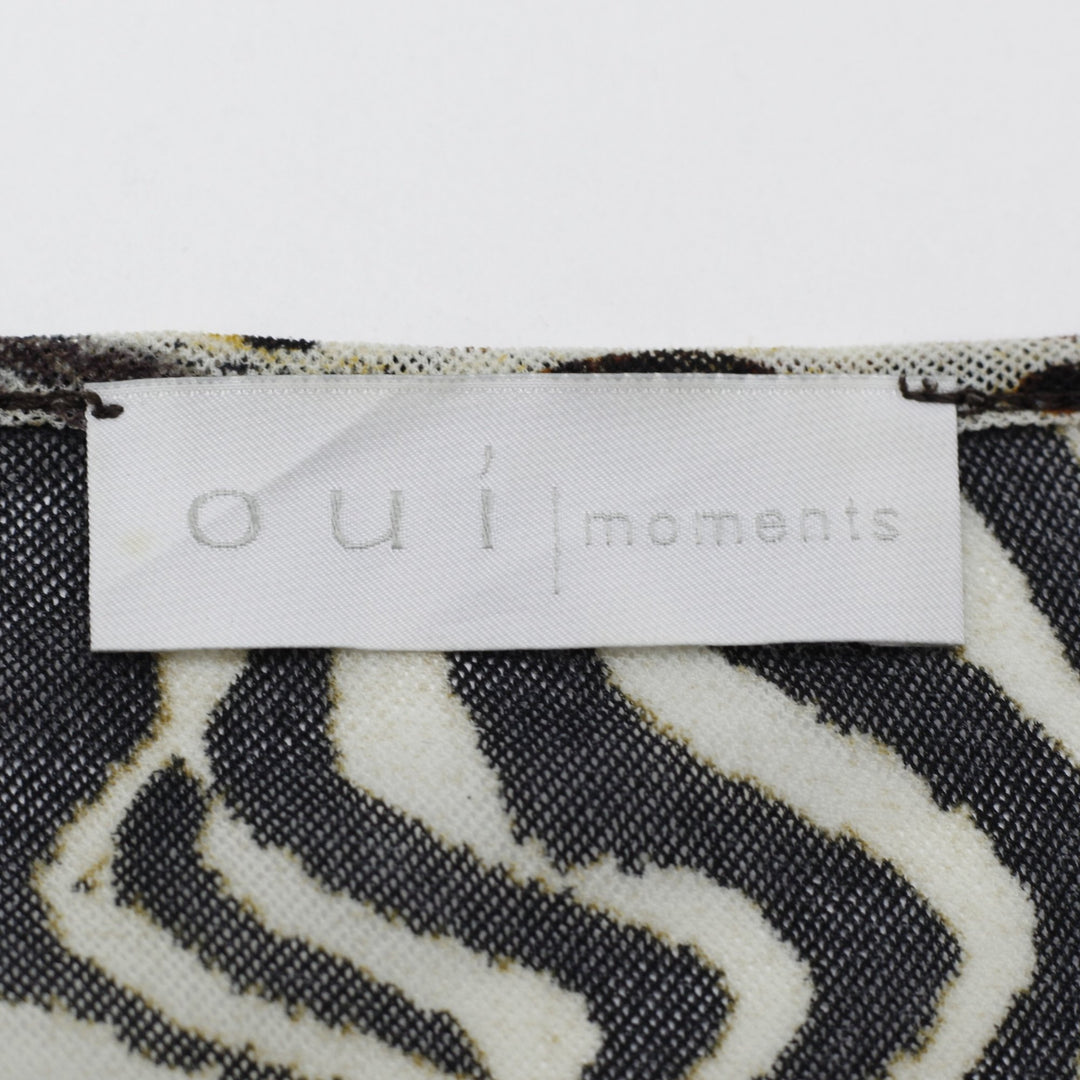 Y2K Ladies Oui Moments Mixed Animal Print Sheer Mesh Lace Cardigan Top