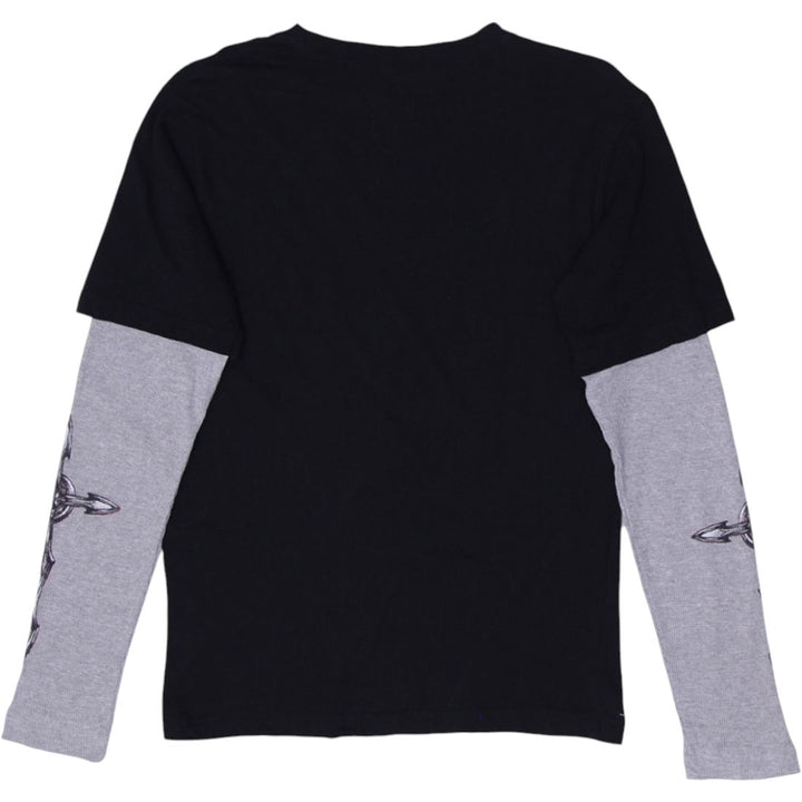 Y2K Mens MMA Elite Black Long Sleeve Graphic T-Shirt