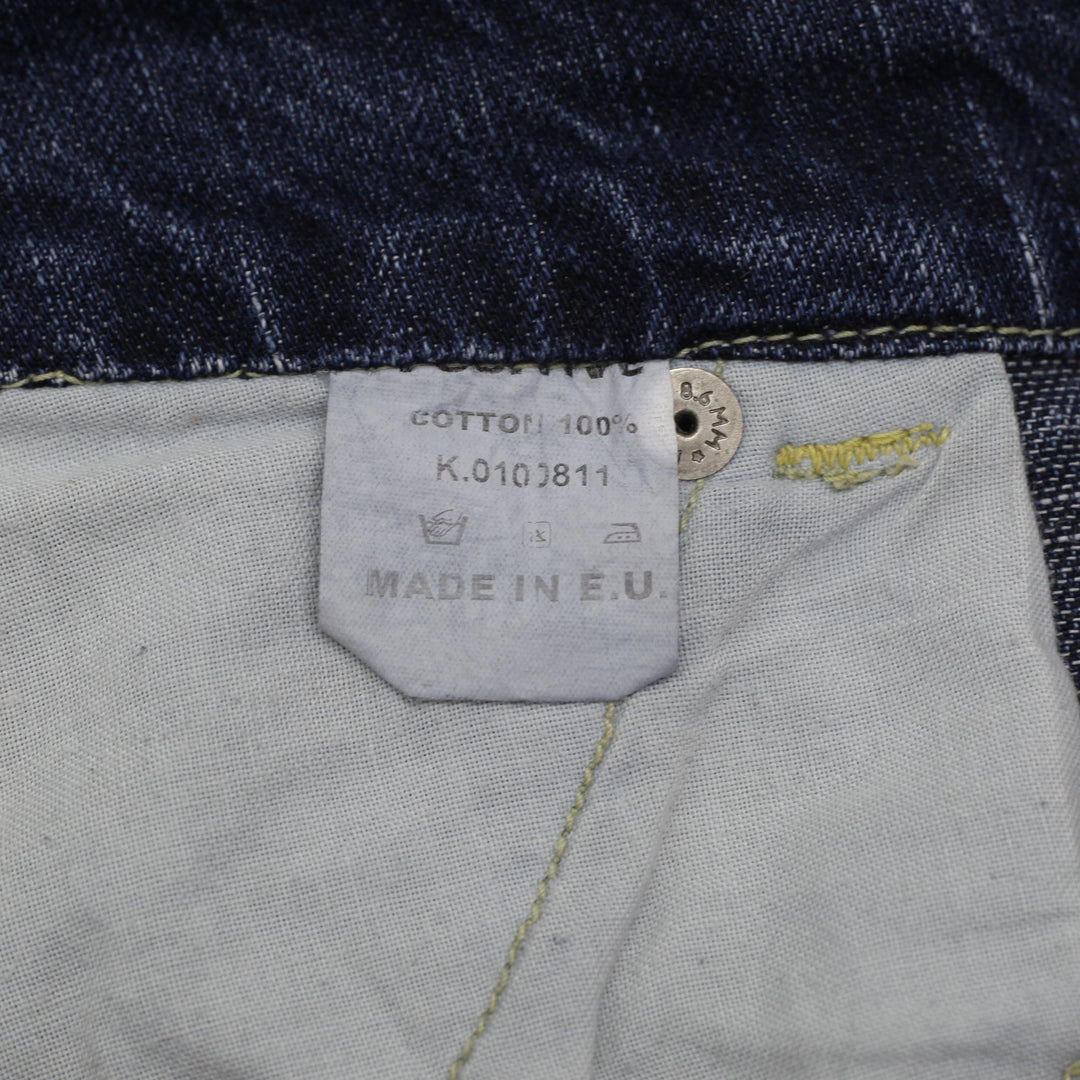 Y2K Ladies POSITIVE Low-Rise Pleated Denim Mini Skirt