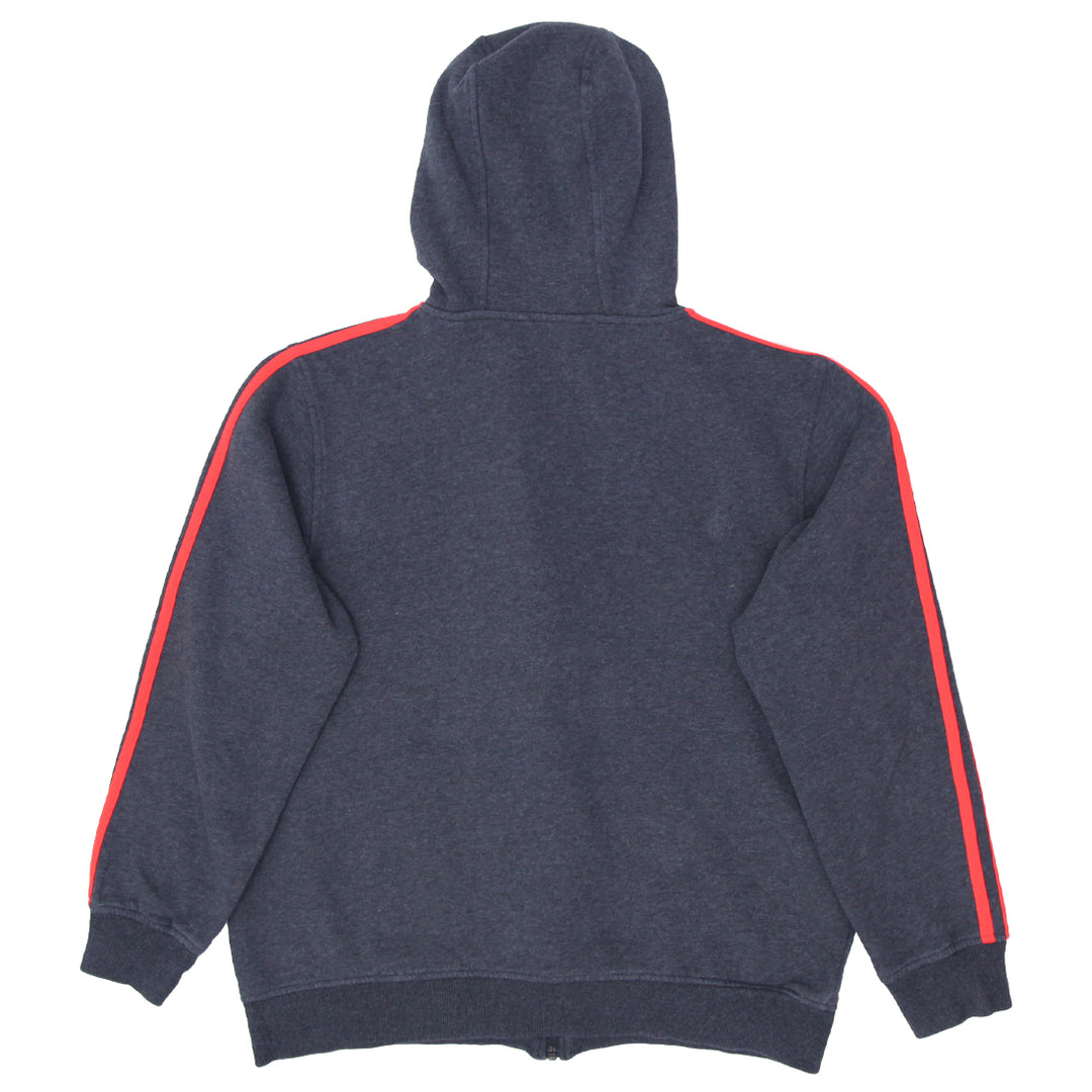 Mens Adidas Orange Stripe Gray Full Zip Hoodie - Fashion Rerun Vintage Migration_Sweaters