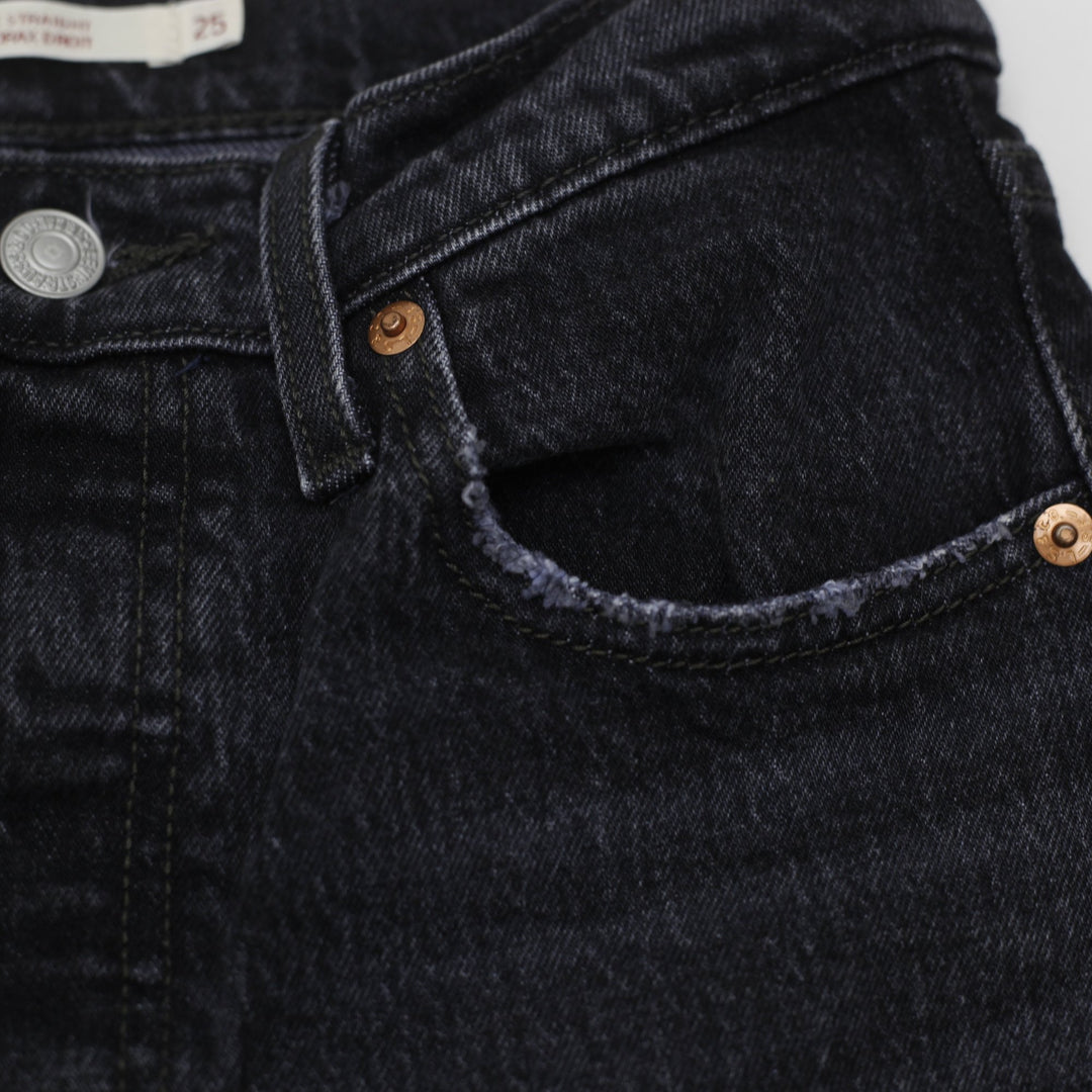 Ladies Levi's Premium Ribcage Straight High Rise Jeans Size 25