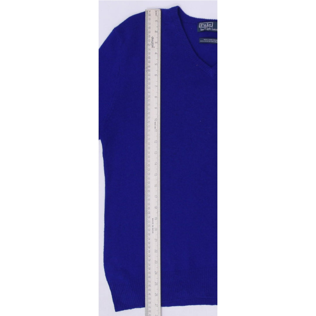 Vintage Polo By Ralph Lauren 100% Lambs Wool V-Neck Sweater