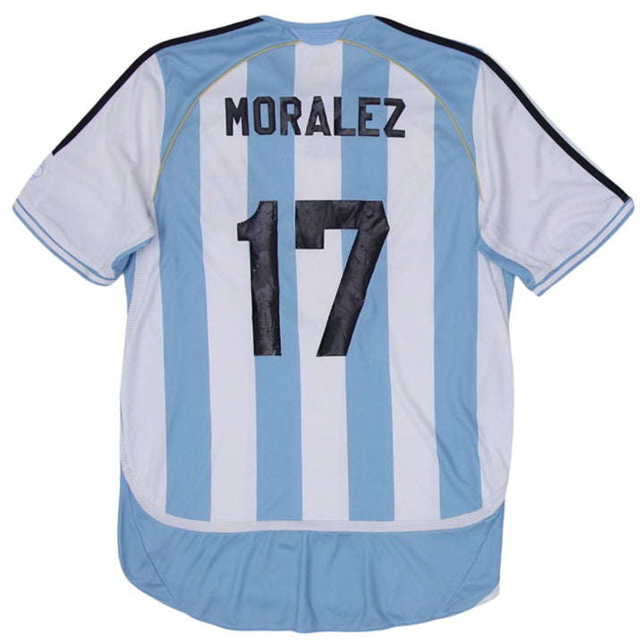 Mens Argentina 2006-2007 Moralez #17 Home Shirt Jersey