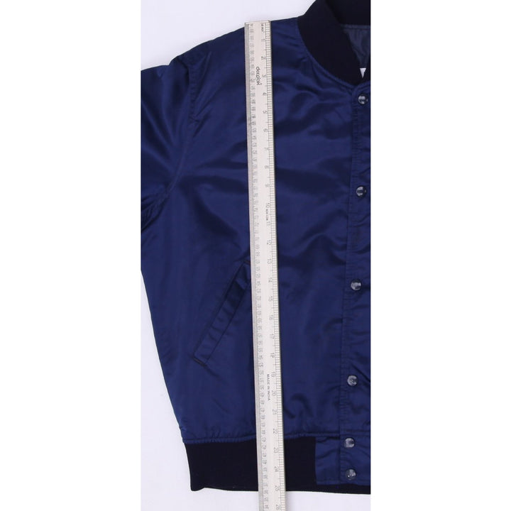 Vintage Chicago Bears NFL Starter Satin Bomber Navy Jacket Large