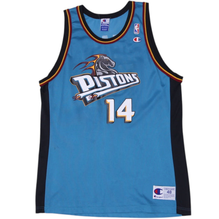 Vintage Champion Pistons Sealy #14 Basketball Teal Jersey Size 48 | Migration_Jerseys | Fashion Rerun