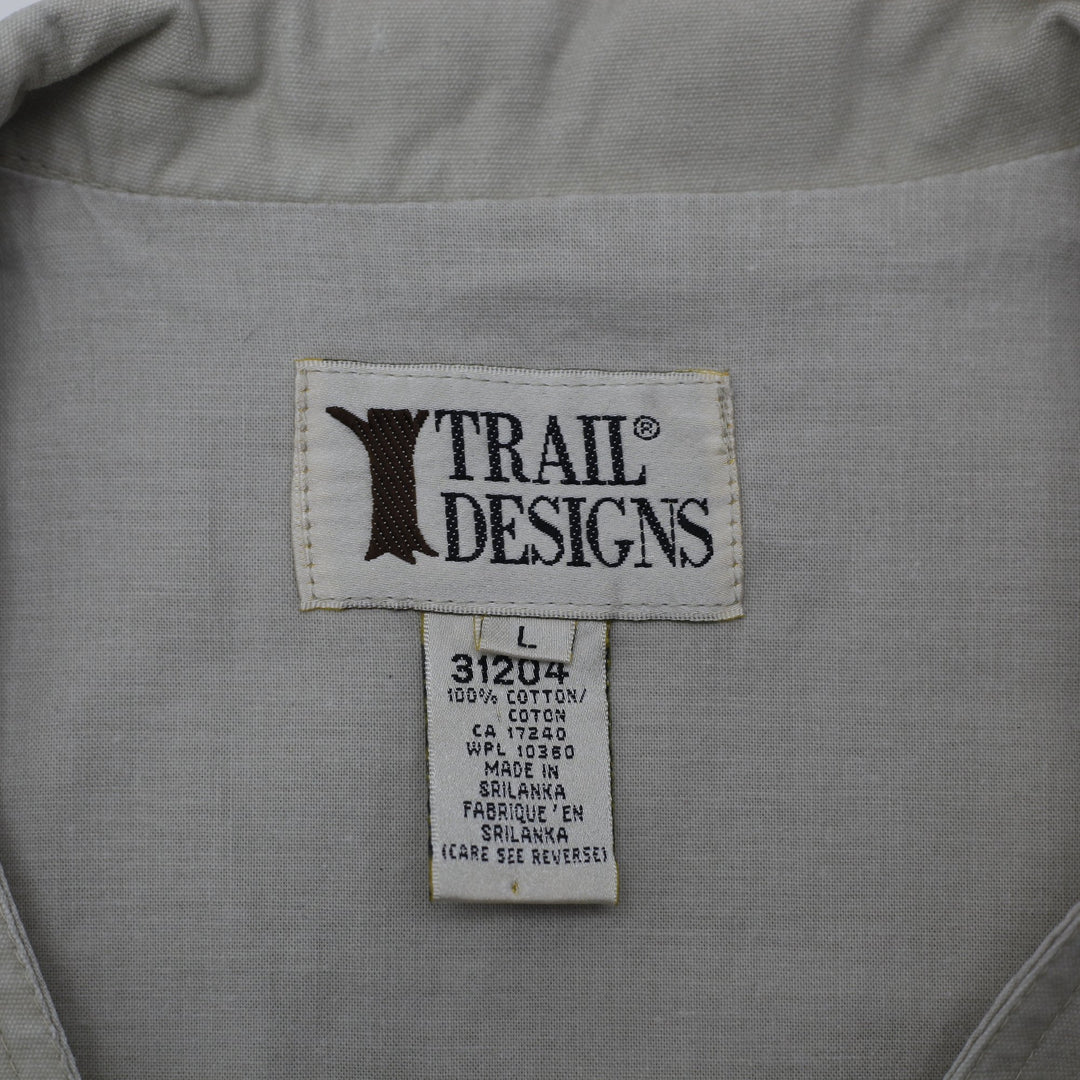 Vintage 90s Trail Designs Cotton Workwear Utility Vest Size L