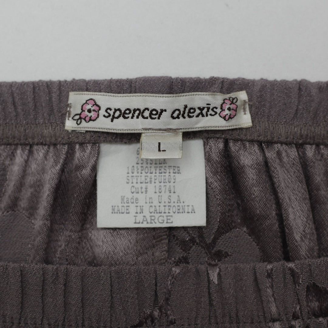 Y2K Spencer Alexi Silk Burnout Tiered Ruffle Maxi Long Skirt Size L
