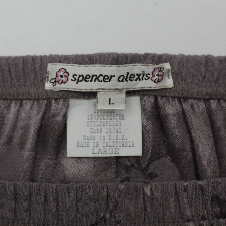 Y2K Spencer Alexi Silk Burnout Tiered Ruffle Maxi Long Skirt Size L