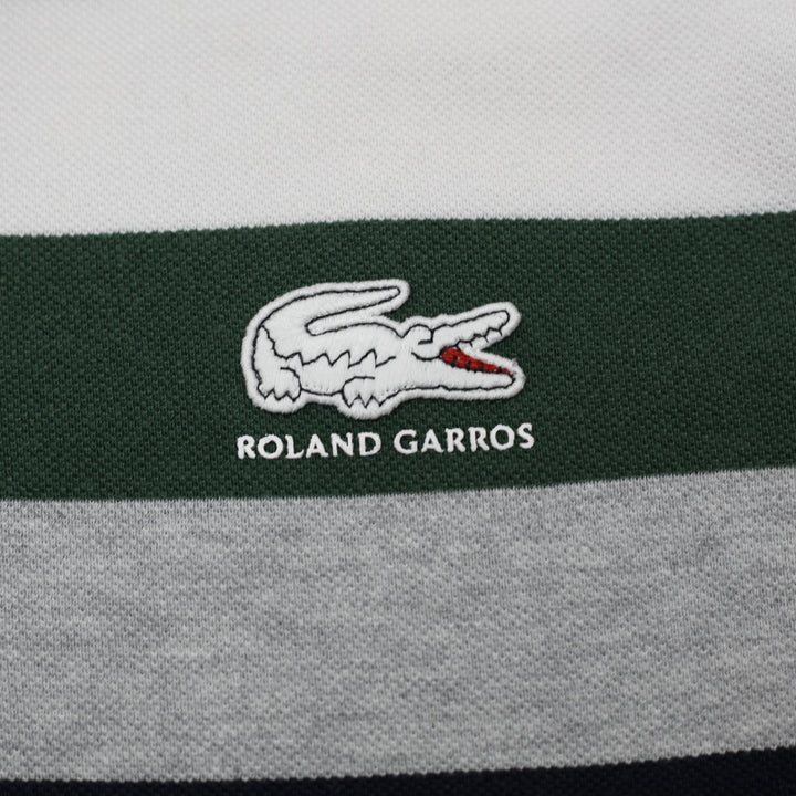 Mens Lacoste x Roland Garros Paris Green Heather Grey Polo T-Shirt Size 4