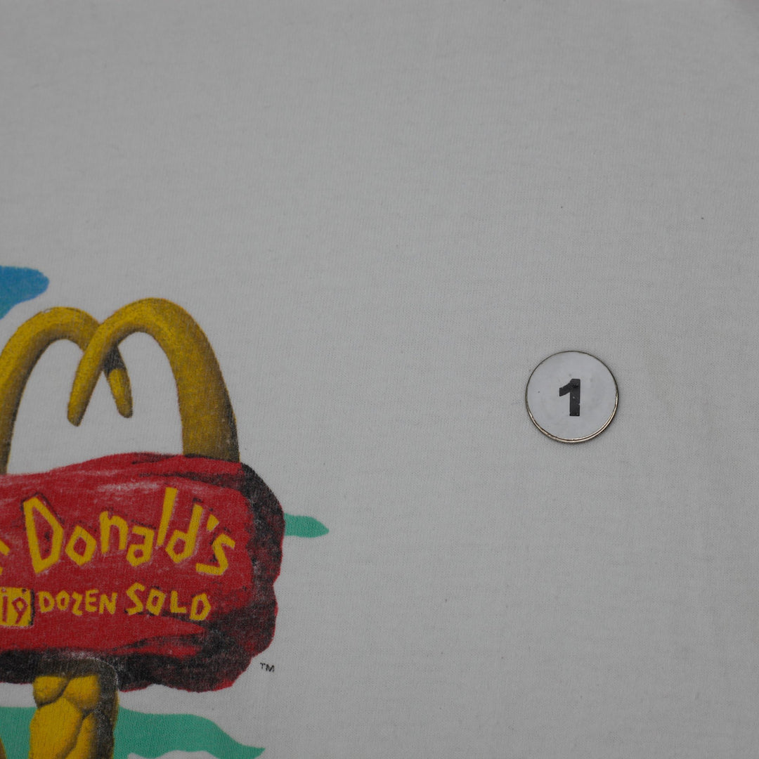 Vintage 1994 Flintstones Movie T-Shirt Size XL Roc Donald's McDonald's Promo Tee Hanes Single Stitch