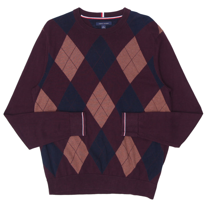 Mens Tommy Hilfiger Argyle Long Sleeve Sweater - Fashion Rerun Vintage Migration_Sweaters